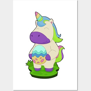 Unicorn Easter Easter Egg Posters and Art